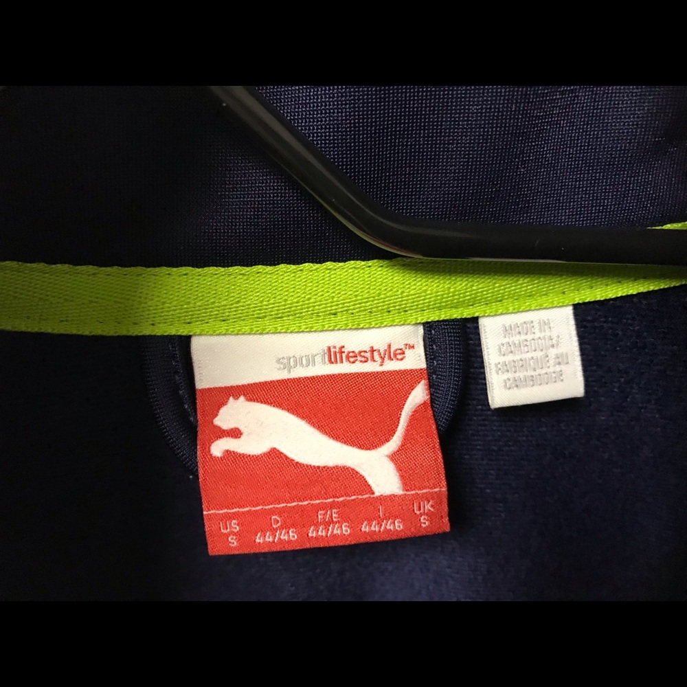 Dark Blue Green Zip Up Puma Jacket! - Picture 2 of 9